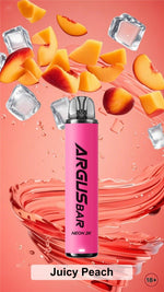 Argus Bar Neon 2000 Prefilled Pod Kit Pack of 10 Juicy Peach
