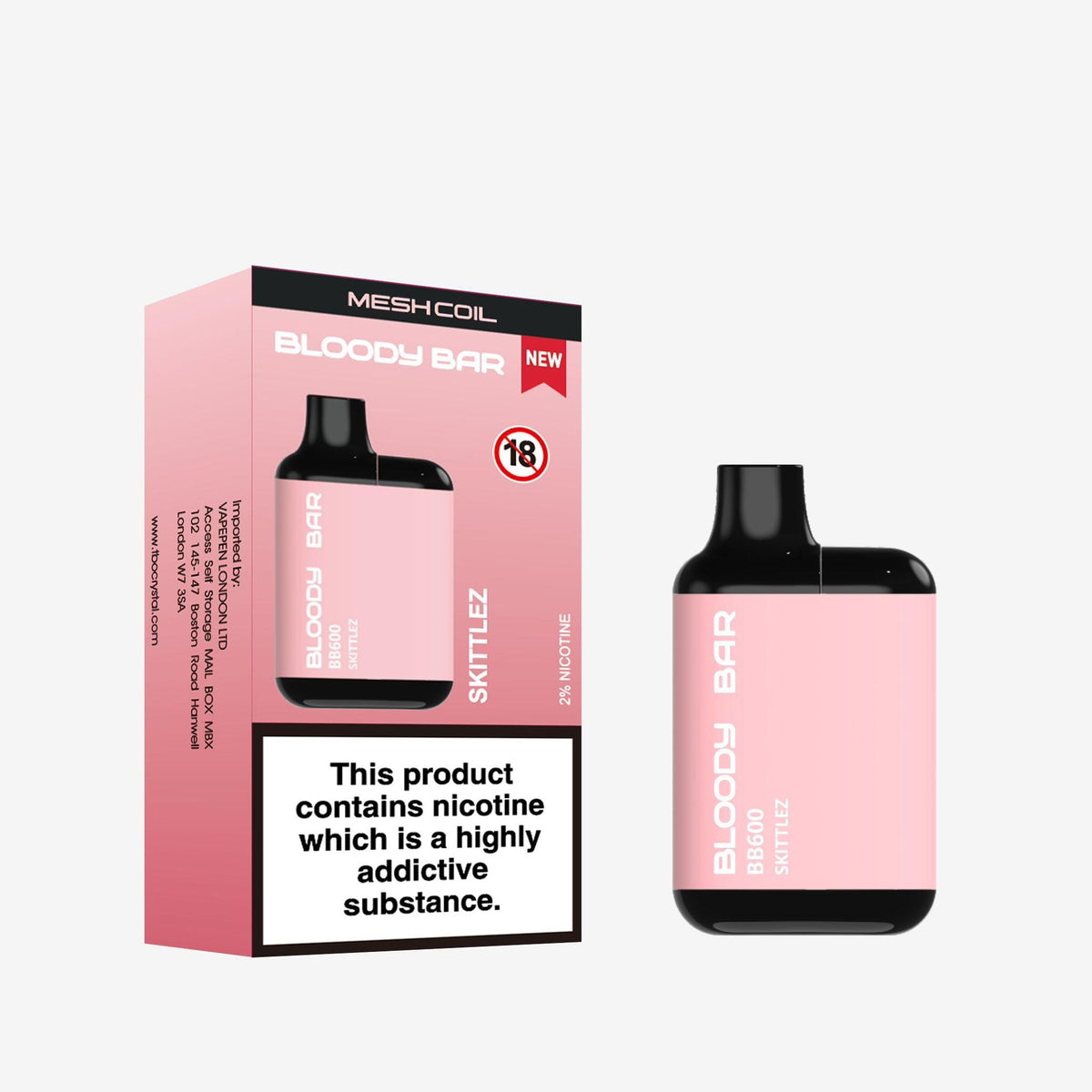 Buy Bloody Bar BB600 Prefilled Pod Vape Pack of 10 - Bulk Vape Wholesale