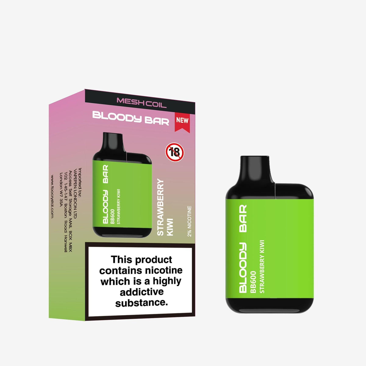 Buy Bloody Bar BB600 Prefilled Pod Vape Pack of 10 - Bulk Vape Wholesale