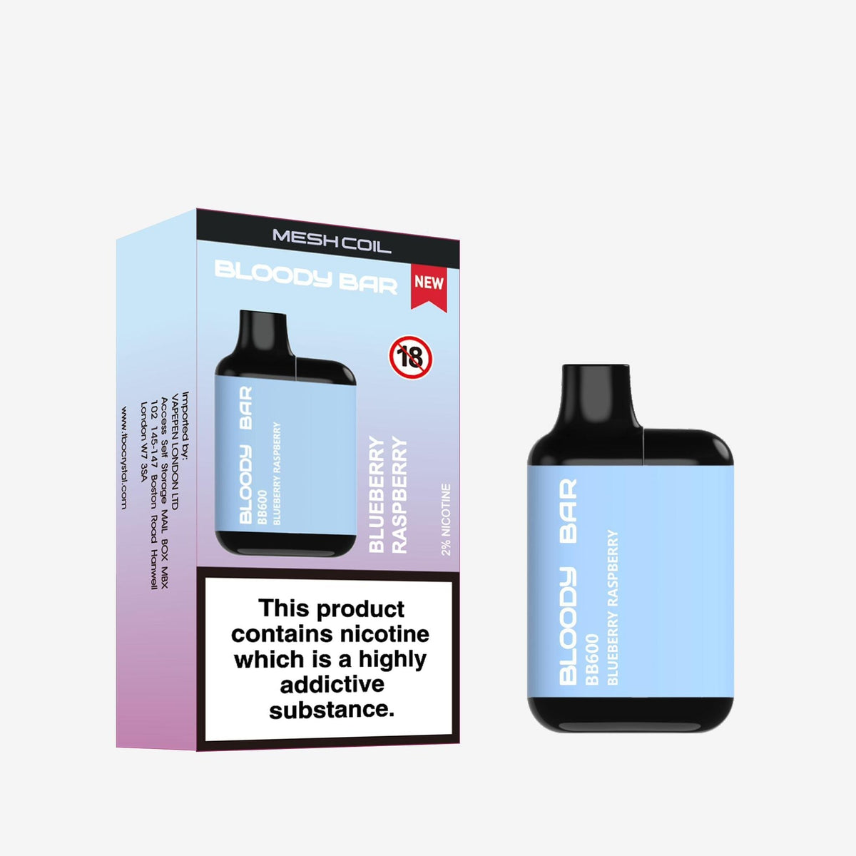 Buy Bloody Bar BB600 Prefilled Pod Vape Pack of 10 - Bulk Vape Wholesale