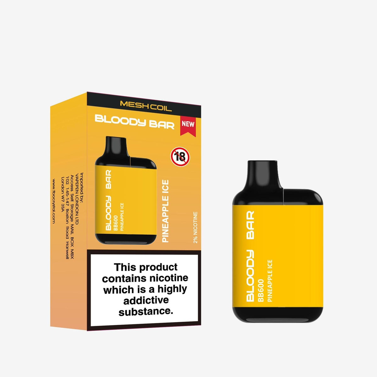 Buy Bloody Bar BB600 Prefilled Pod Vape Pack of 10 - Bulk Vape Wholesale