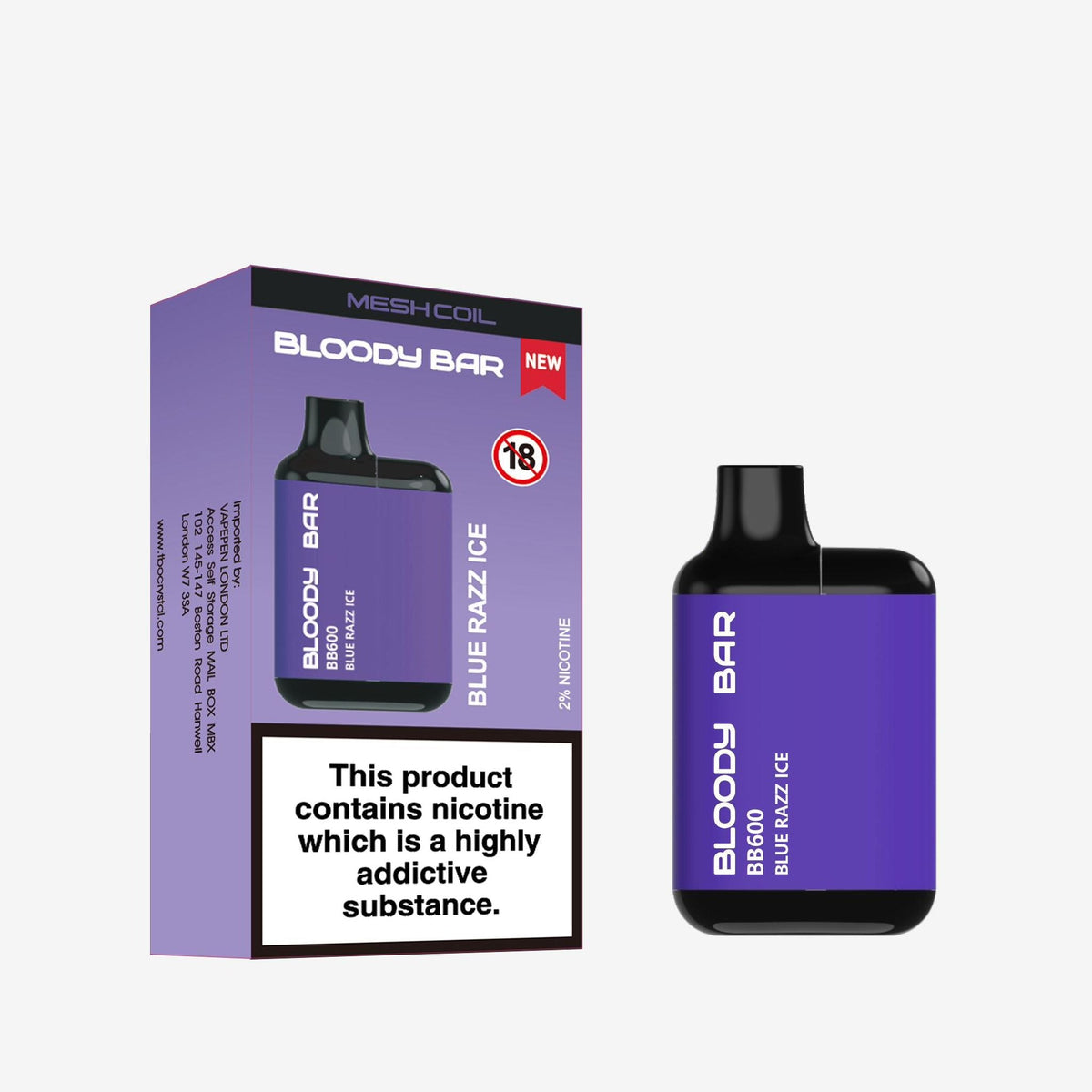Buy Bloody Bar BB600 Prefilled Pod Vape Pack of 10 - Bulk Vape Wholesale