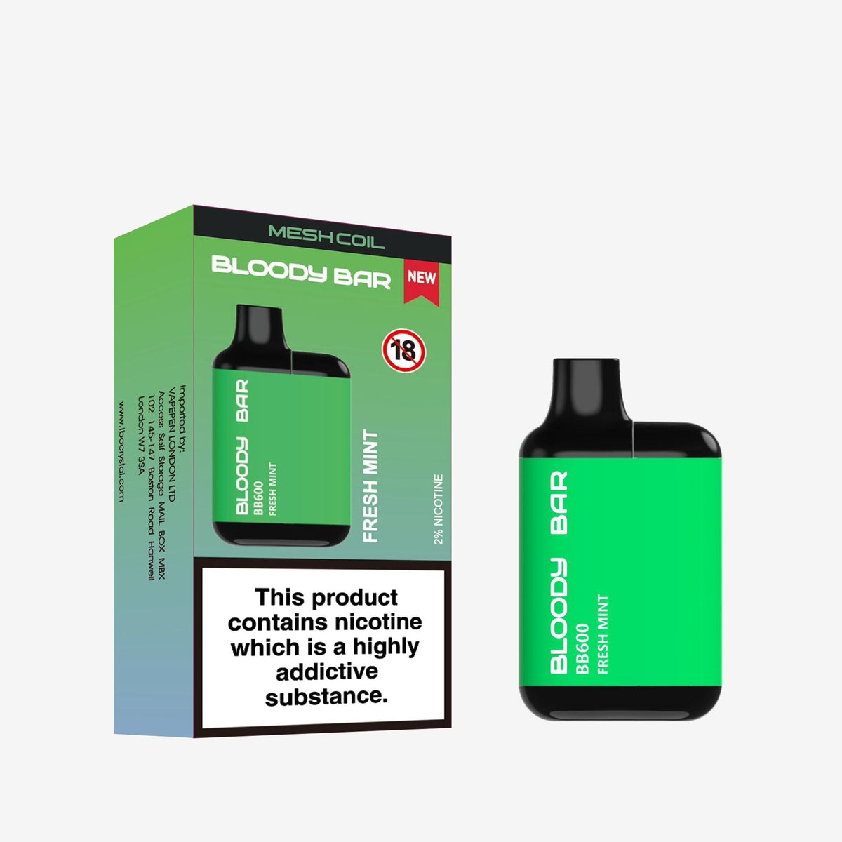 Buy Bloody Bar BB600 Prefilled Pod Vape Pack of 10 - Bulk Vape Wholesale