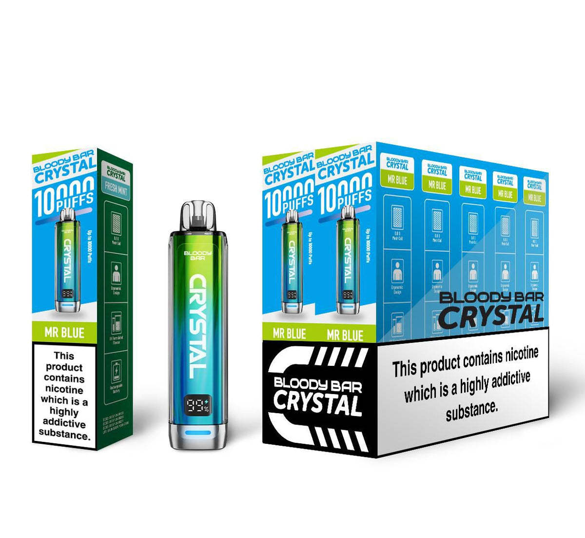 Buy Bloody Bar Crystal 10000 Disposable Vape - Box of 10 - Bulk Vape Wholesale