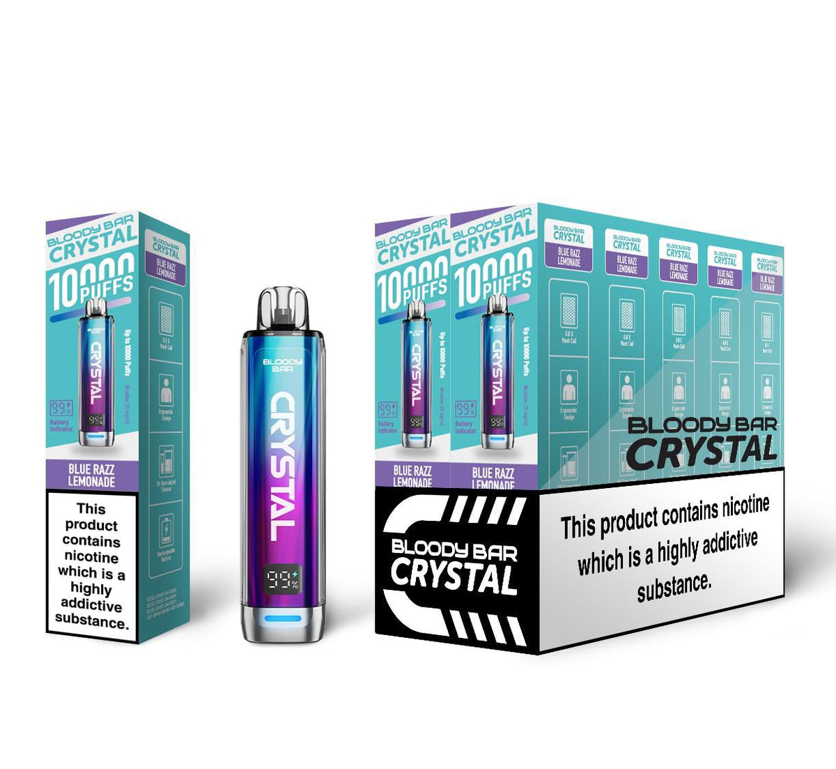Buy Bloody Bar Crystal 10000 Disposable Vape - Box of 10 - Bulk Vape Wholesale