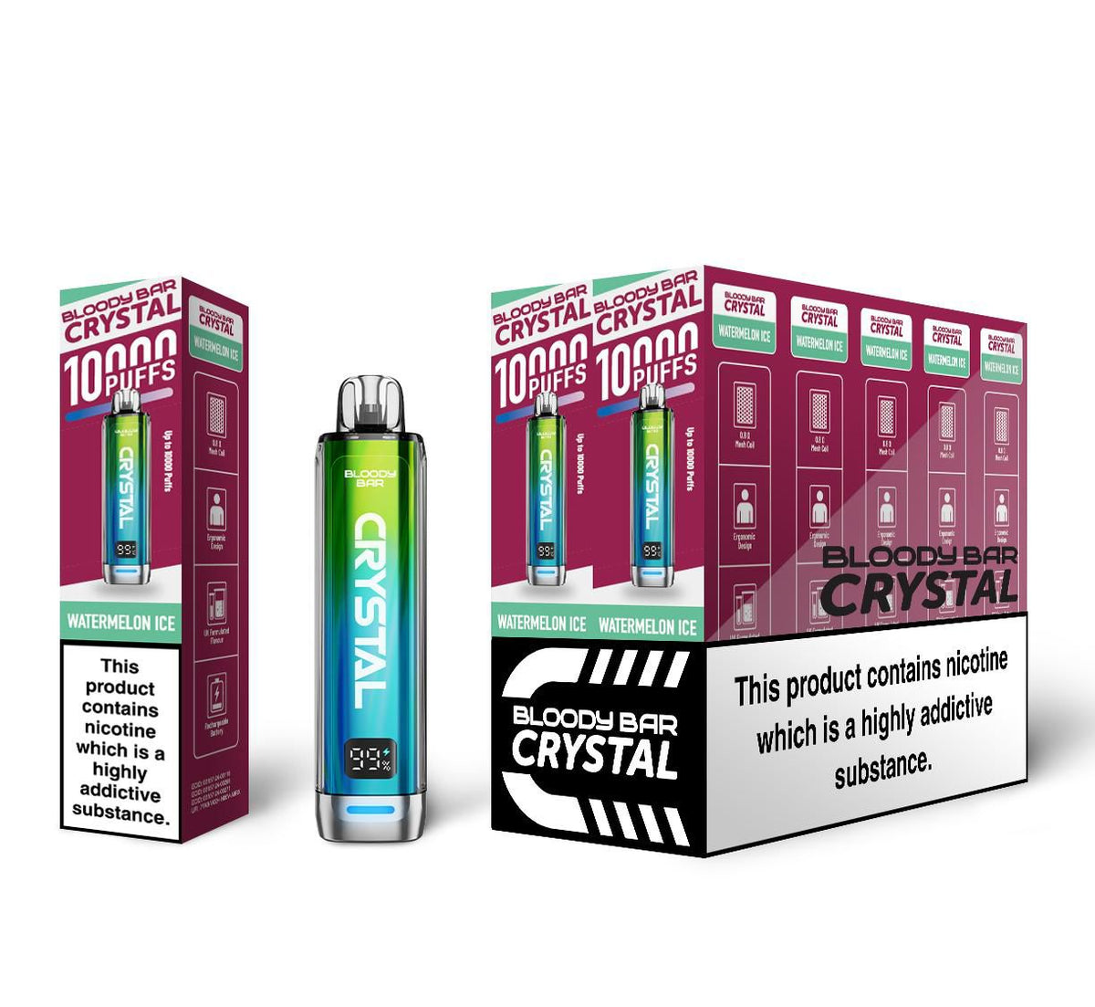 Buy Bloody Bar Crystal 10000 Disposable Vape - Box of 10 - Bulk Vape Wholesale