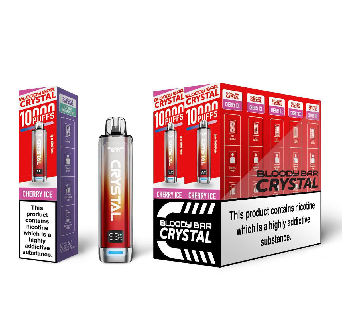 Buy Bloody Bar Crystal 10000 Disposable Vape - Box of 10 - Bulk Vape Wholesale