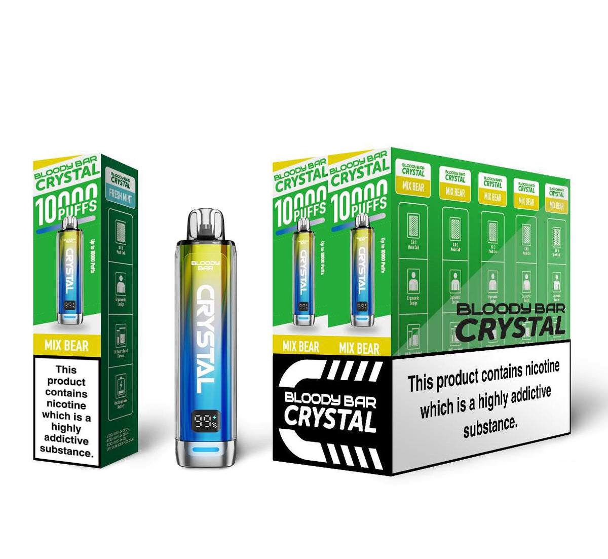 Buy Bloody Bar Crystal 10000 Disposable Vape - Box of 10 - Bulk Vape Wholesale