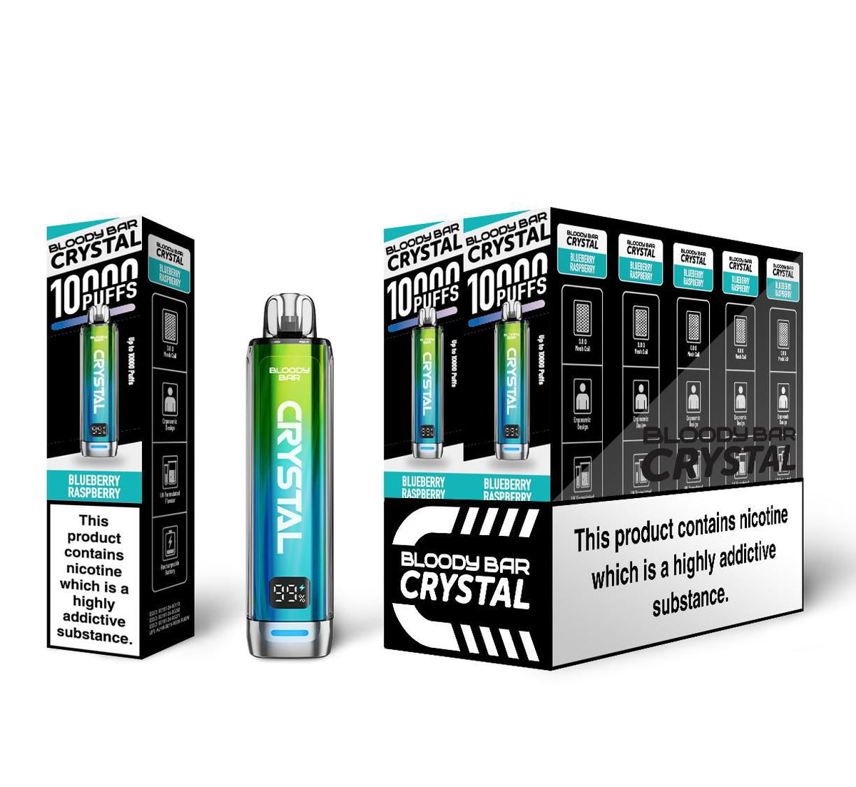 Buy Bloody Bar Crystal 10000 Disposable Vape - Box of 10 - Bulk Vape Wholesale