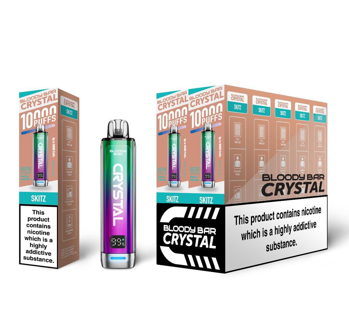 Buy Bloody Bar Crystal 10000 Disposable Vape - Box of 10 - Bulk Vape Wholesale