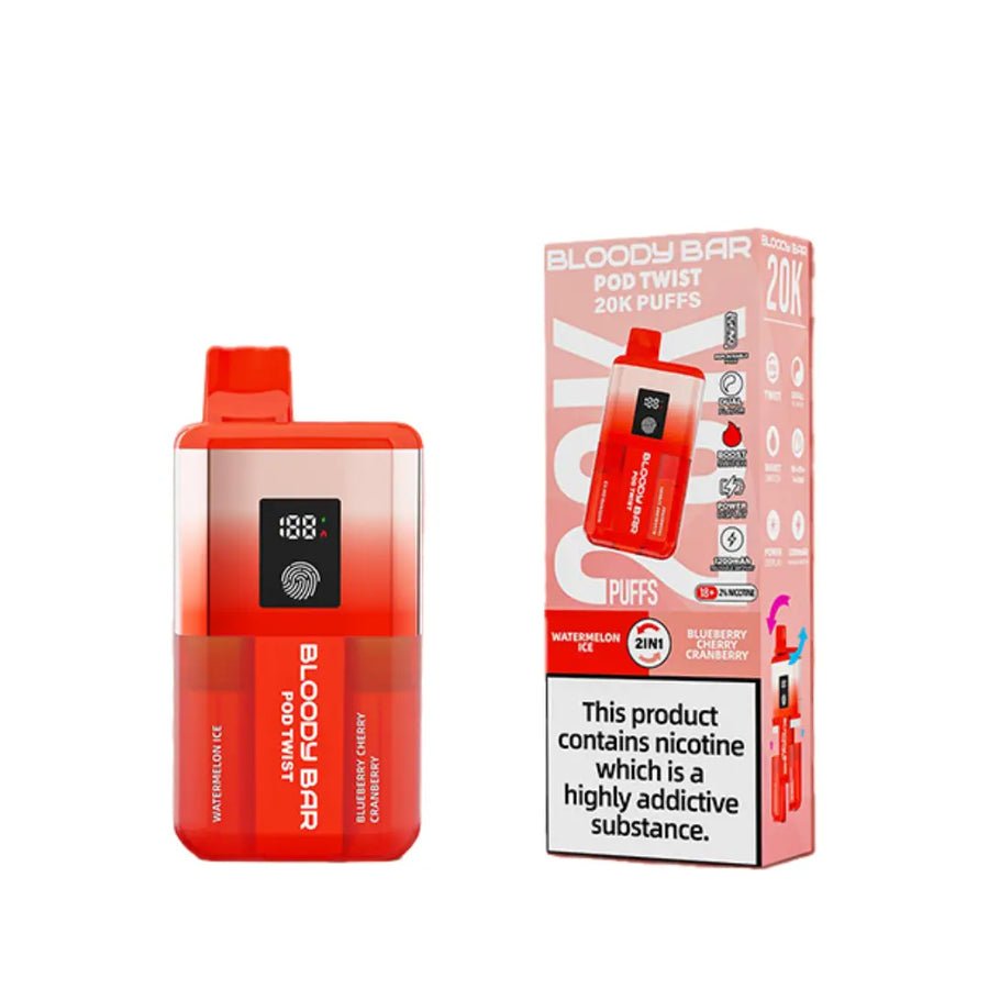 Buy Bloody Bar Ultra Twist 20000 Prefilled Pod Vape Box of 5 - Bulk Vape Wholesale