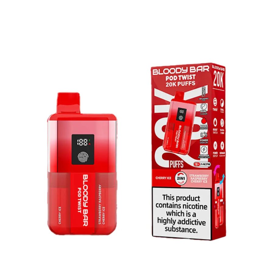 Buy Bloody Bar Ultra Twist 20000 Prefilled Pod Vape Box of 5 - Bulk Vape Wholesale