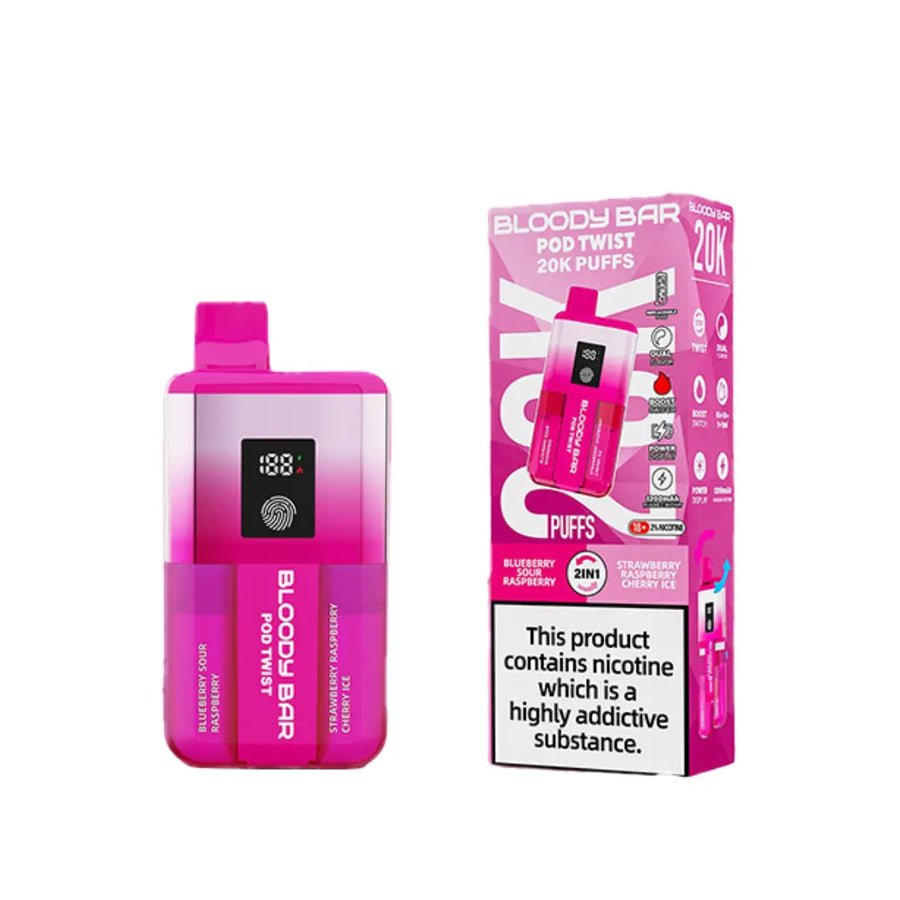 Buy Bloody Bar Ultra Twist 20000 Prefilled Pod Vape Box of 5 - Bulk Vape Wholesale