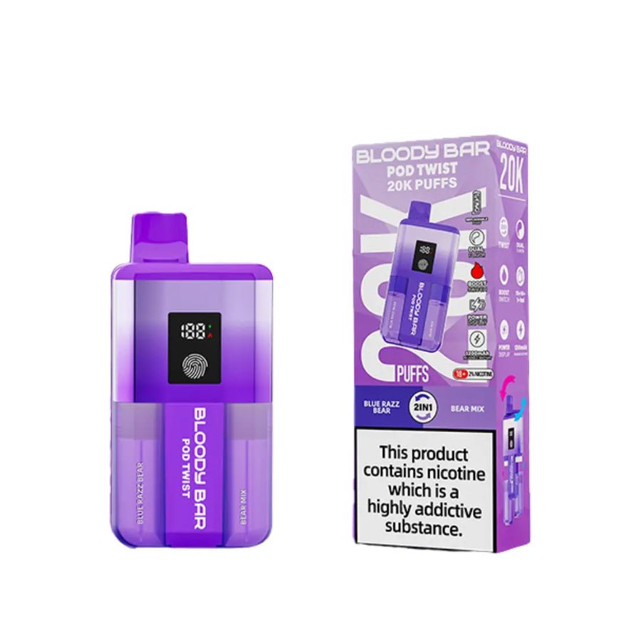 Buy Bloody Bar Ultra Twist 20000 Prefilled Pod Vape Box of 5 - Bulk Vape Wholesale