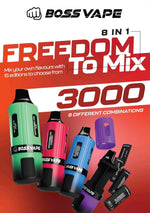 Boss Vape 3000 Prefilled Vape Box of 5 | 8 in 1 Edition Berry Edition