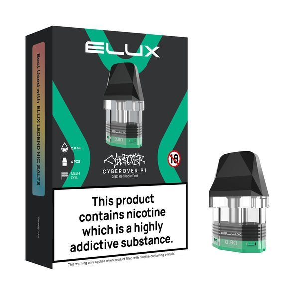 Buy Elux Cyberover P1 Replacement Pods | Pack of 4 - Bulk Vape Wholesale