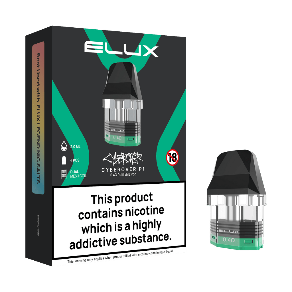 Buy Elux Cyberover P1 Replacement Pods | Pack of 4 - Bulk Vape Wholesale