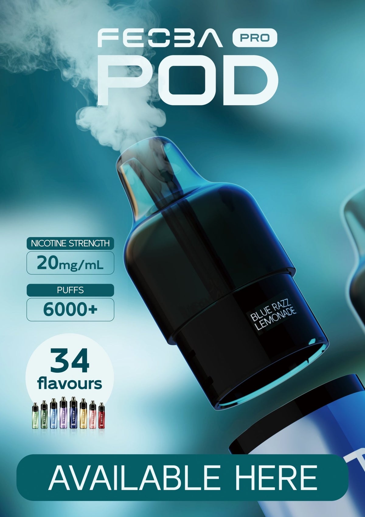 Buy Feoba Pro 6000+ Replacement Pods Pack of 5 - Bulk Vape Wholesale