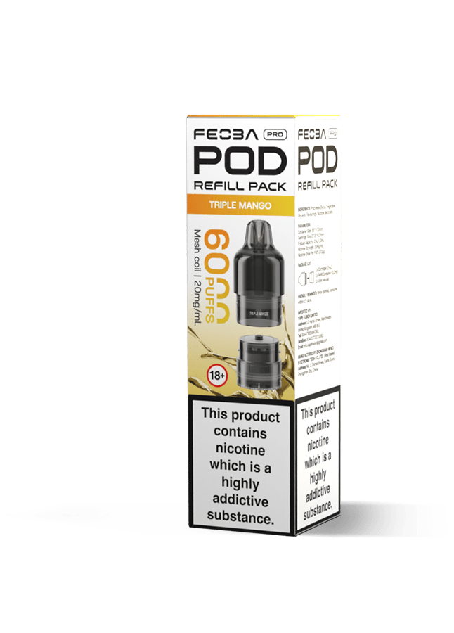 Buy Feoba Pro 6000+ Replacement Pods Pack of 5 - Bulk Vape Wholesale