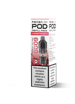 Feoba Pro 6000+ Replacement Pods Pack of 5 Strawberry Raspberry Ice