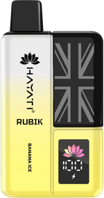 Hayati Rubik 7000 Puffs Prefilled Vape Kit Pack of 5 Banana Ice
