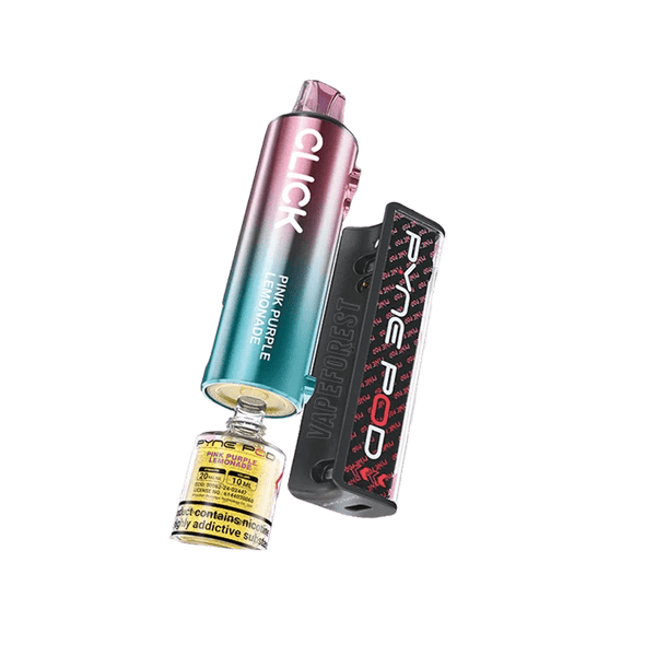 Pyne Pod Click 10k Replacement Pods Box of 5 Pink Purple Lemonade