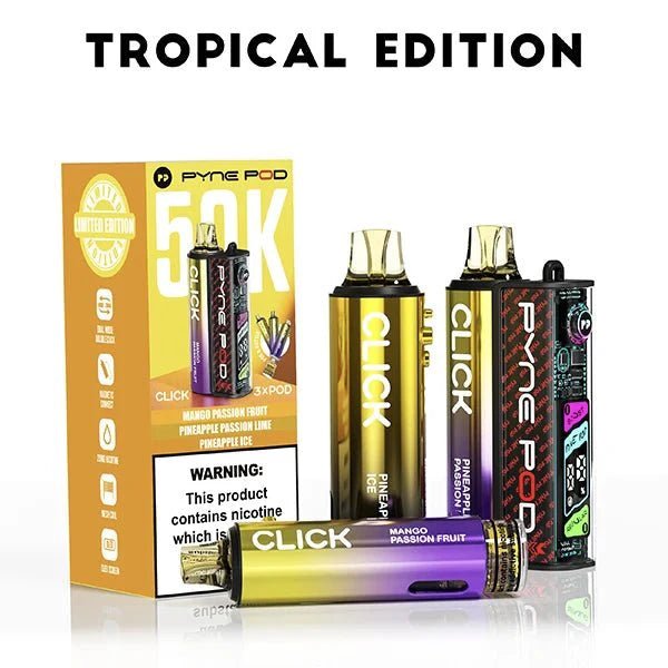 Buy Pyne Pod Click 50k Prefilled Pod Vape Kit Box of 5 - Bulk Vape Wholesale