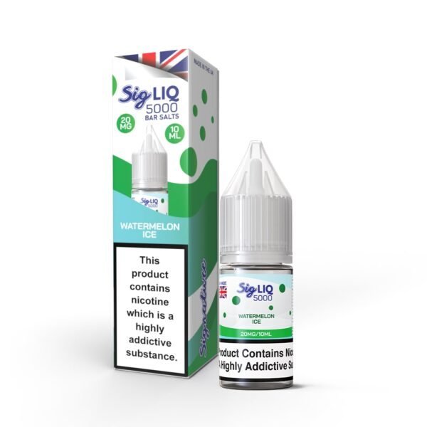 Signature Sig Liq 5000 Bar Salt 10ml Nic Salts Box of 10 Watermelon Ice