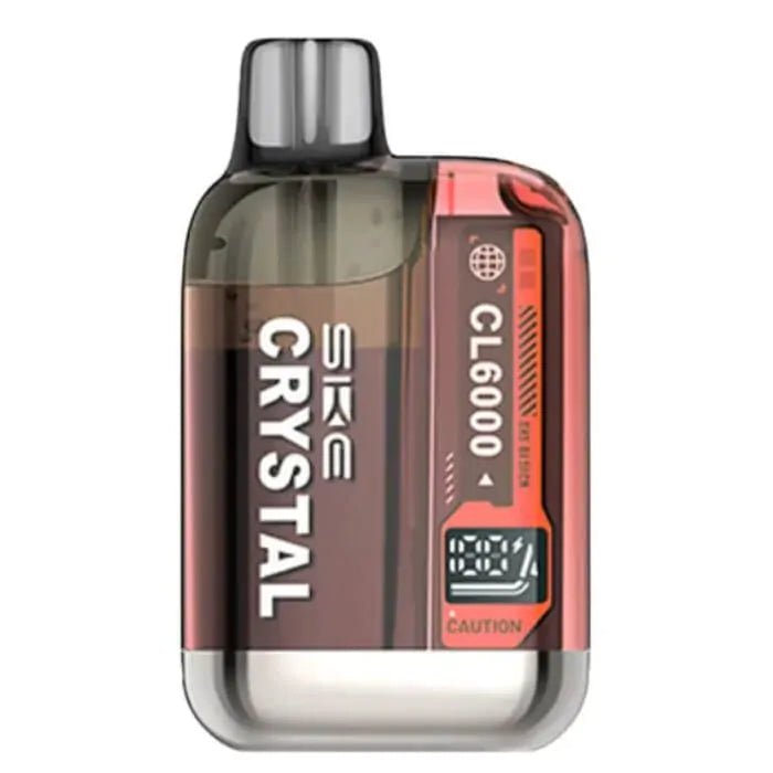 SKE Crystal CL6000 Puffs Prefilled Pod Vape Kit Box of 5 Peach Mango Watermelon