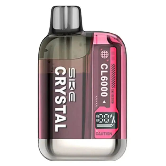 SKE Crystal CL6000 Puffs Prefilled Pod Vape Kit Box of 5 Dragonfruit Peach Melon