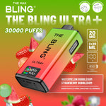 The Bling Ultra Plus 30k Prefilled Vape Pod Kit Box of 5 Watermelon Bubblegum/Strawberry Bubblegum