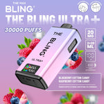 The Bling Ultra Plus 30k Prefilled Vape Pod Kit Box of 5 Blueberry Cotton Candy/Raspberry Cotton Candy