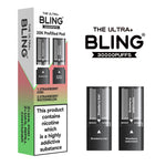 The Bling Ultra Plus 30k Replacement Pods Pack of 5 Strawberry Kiwi/Strawberry Watermelon