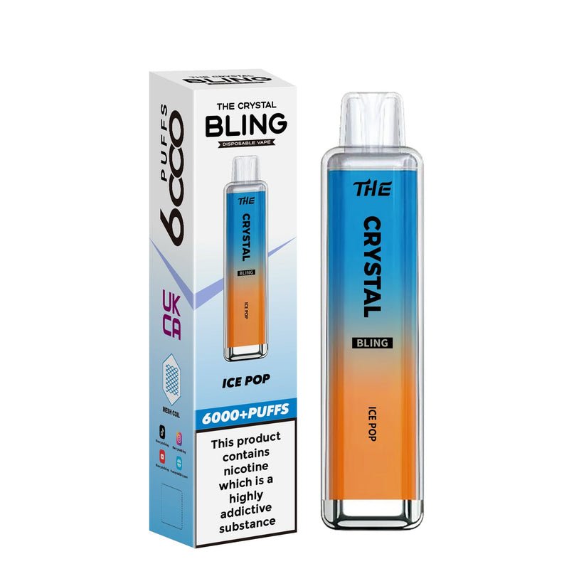 Buy The Crystal Bling 6000 Prefilled Pod Vape - Box of 10 - Bulk Vape Wholesale