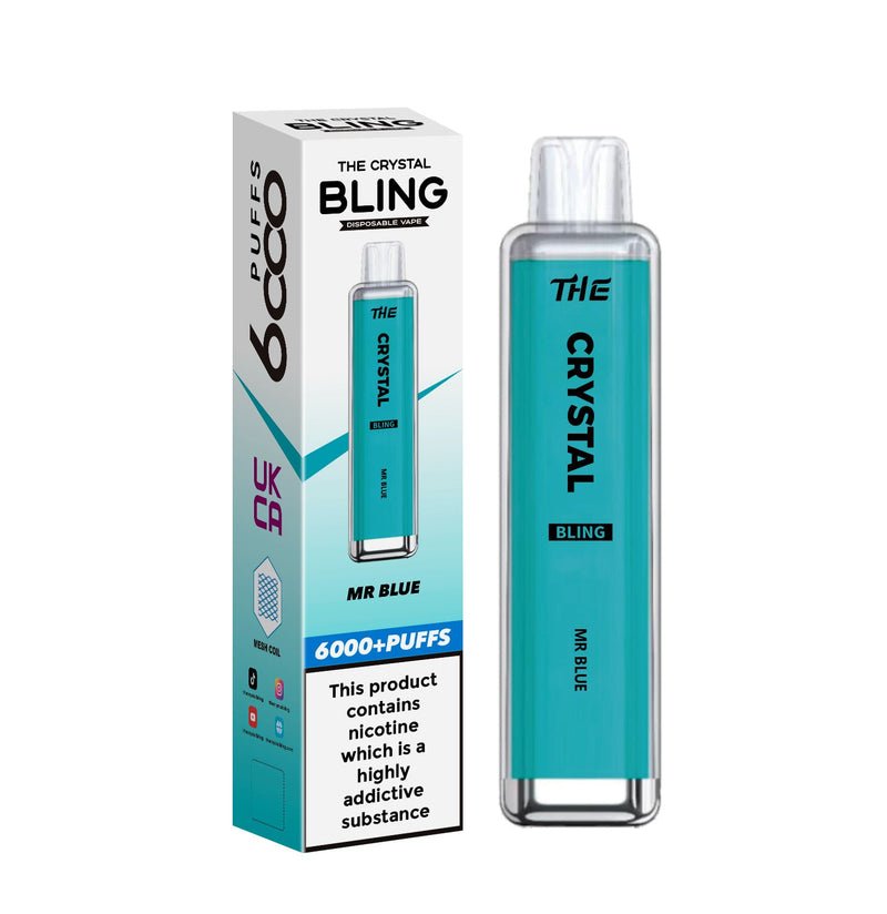 Buy The Crystal Bling 6000 Prefilled Pod Vape - Box of 10 - Bulk Vape Wholesale