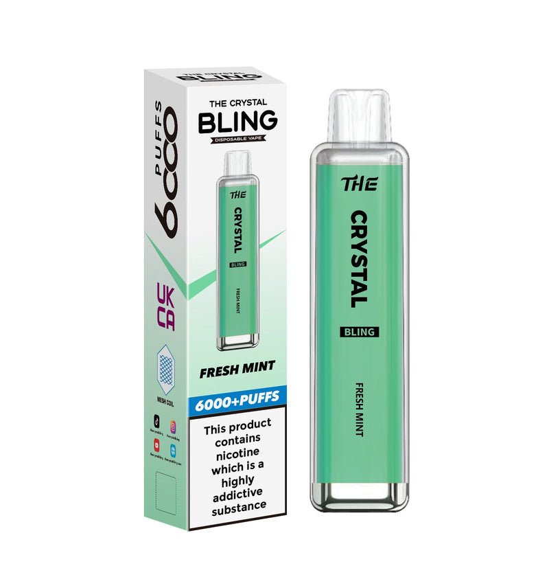 Buy The Crystal Bling 6000 Prefilled Pod Vape - Box of 10 - Bulk Vape Wholesale