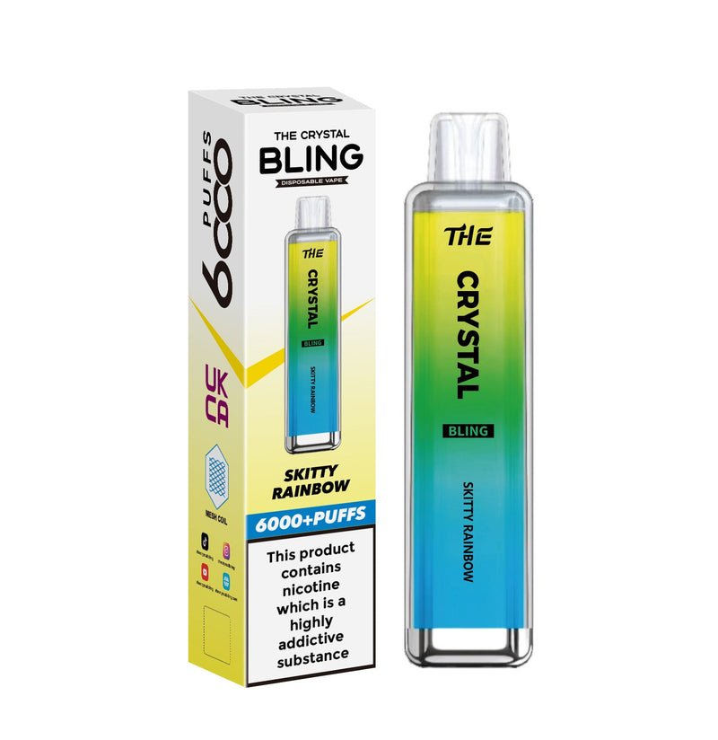 Buy The Crystal Bling 6000 Prefilled Pod Vape - Box of 10 - Bulk Vape Wholesale