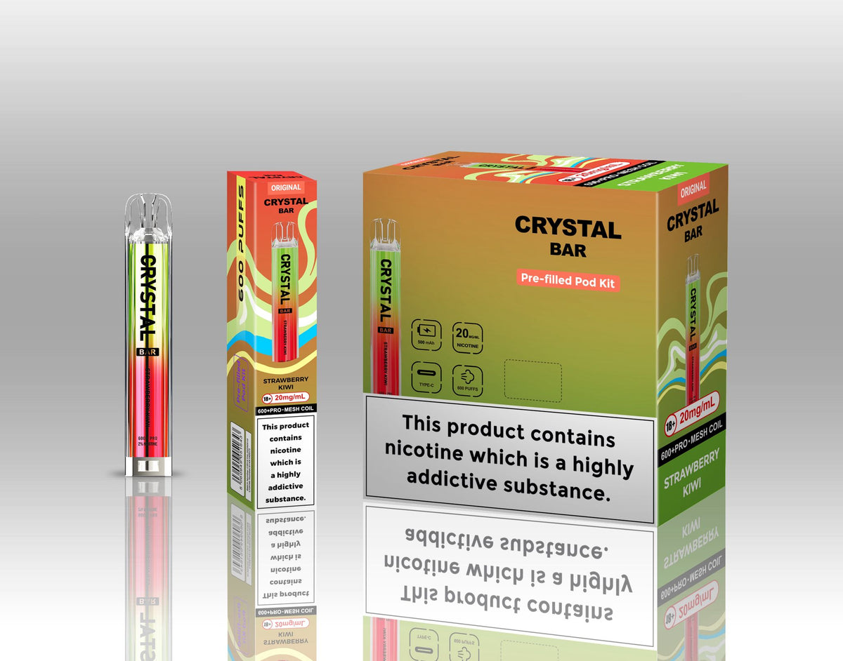 Crystal Bar Original 600 Vape Kit Pack of 10 Blueberry sour raspberry