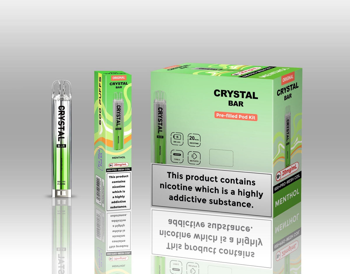 Crystal Bar Original 600 Vape Kit Pack of 10 Blueberry sour raspberry