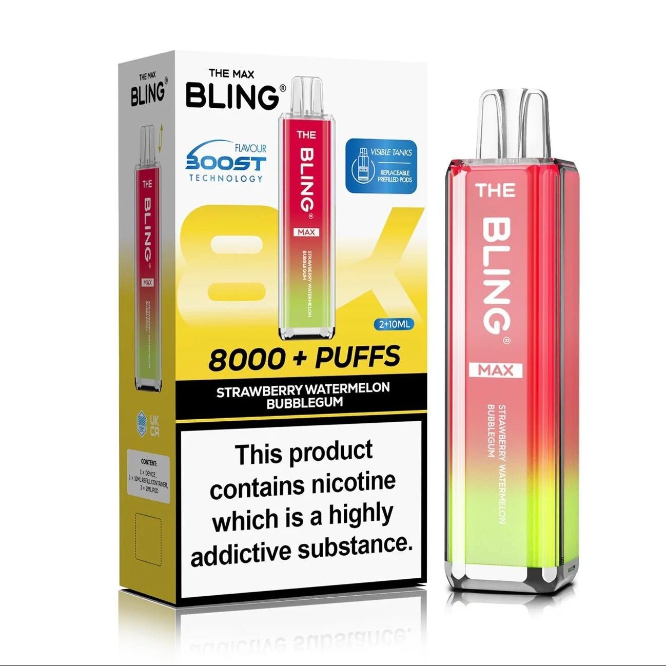 Crystal Bling Max 8000 Prefilled Pod Kit Box of 5 | Bulk Vape Wholesale Crystal Bling Max 8000 Prefilled Pod Kit Box of 5 | Bulk Vape Wholesale