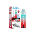 Crystal Prime Aura Bar 10000 Puffs Prefilled Pod Vape Kit Box of 5 Blue Razz Cherry
