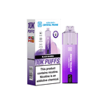 Crystal Prime Aura Bar 10000 Puffs Prefilled Pod Vape Kit Box of 5 Black Mamba