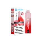 Crystal Prime Aura Bar 10000 Puffs Prefilled Pod Vape Kit Box of 5 Strawberry Raspberry Cherry Ice