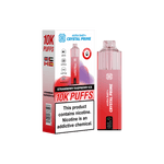 Crystal Prime Aura Bar 10000 Puffs Prefilled Pod Vape Kit Box of 5 Strawberry Raspberry Ice