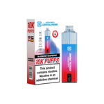 Crystal Prime Aura Bar 10000 Puffs Prefilled Pod Vape Kit Box of 5 Blueberry Raspberry