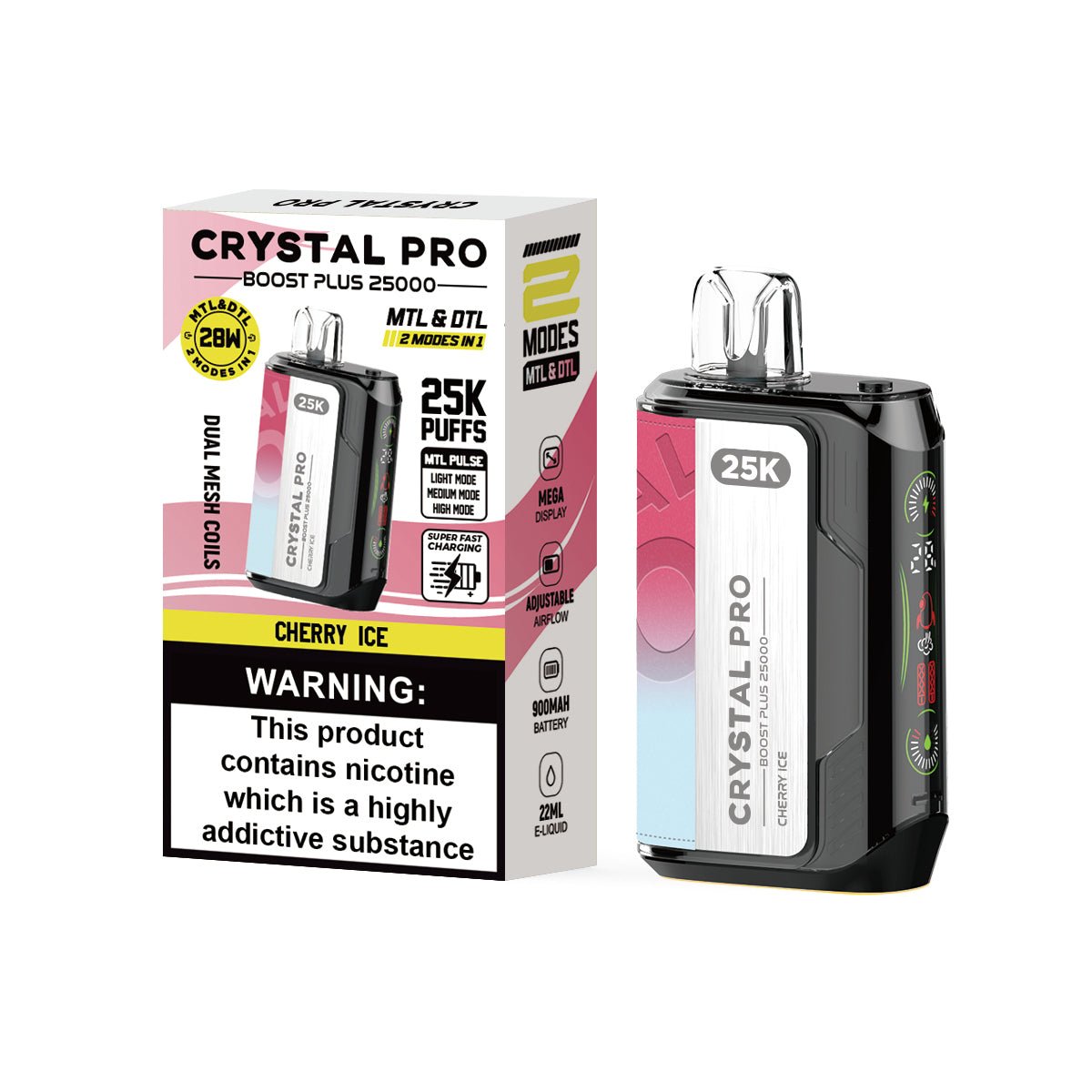 Buy Crystal Pro Boost Plus 25k Disposable Vape Box of 5 - Bulk Vape Wholesale