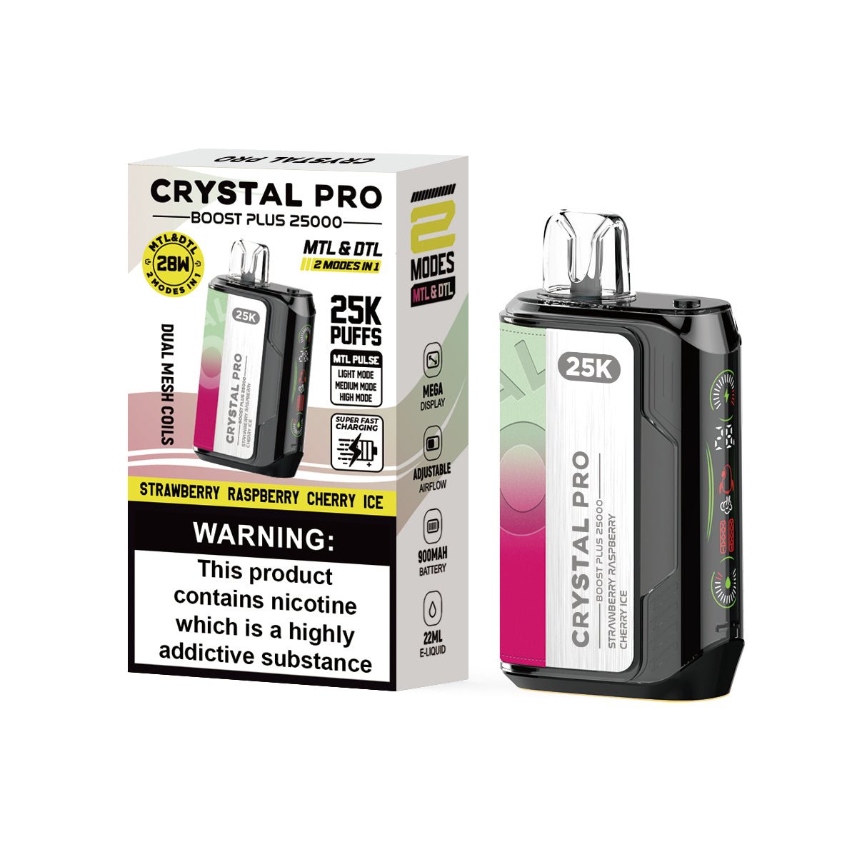 Buy Crystal Pro Boost Plus 25k Disposable Vape Box of 5 - Bulk Vape Wholesale