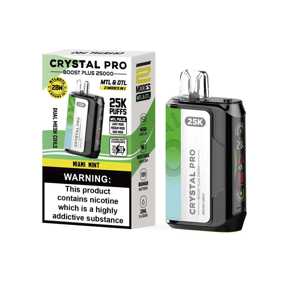 Buy Crystal Pro Boost Plus 25k Disposable Vape Box of 5 - Bulk Vape Wholesale