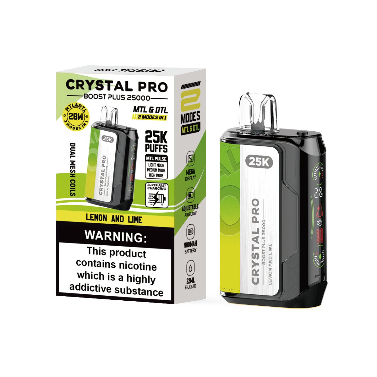 Buy Crystal Pro Boost Plus 25k Disposable Vape Box of 5 - Bulk Vape Wholesale
