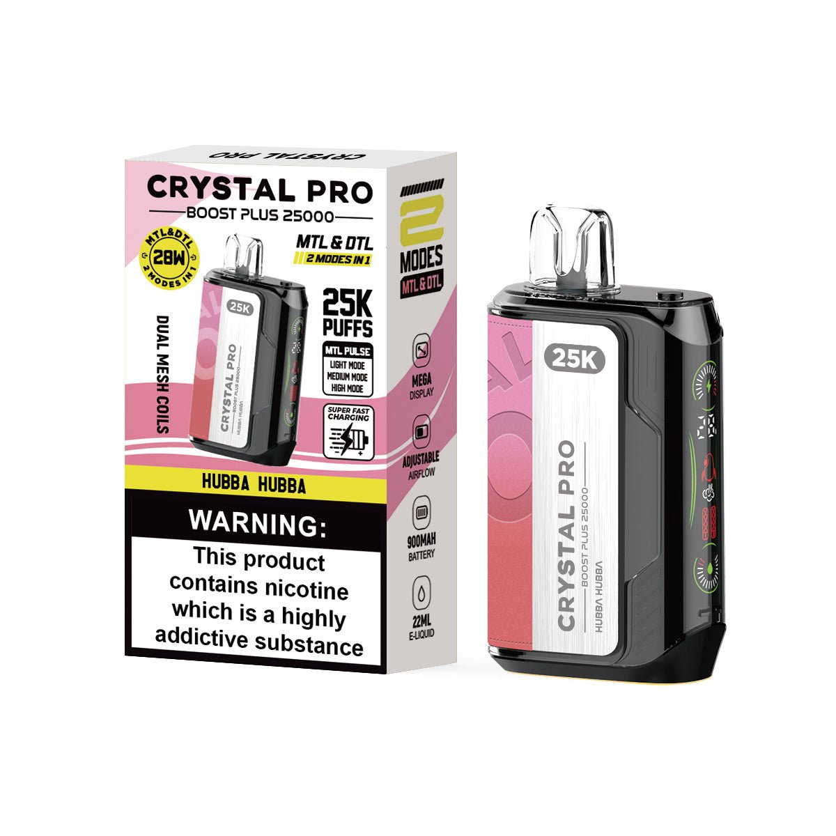 Buy Crystal Pro Boost Plus 25k Disposable Vape Box of 5 - Bulk Vape Wholesale